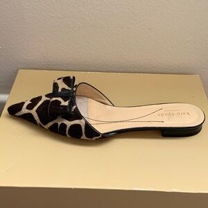 Kate Spade Animal Print Flats with Black Accents